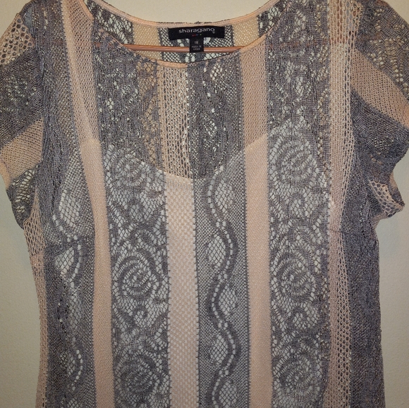 Sharagano Layerd Mini Dress - Picture 3 of 4